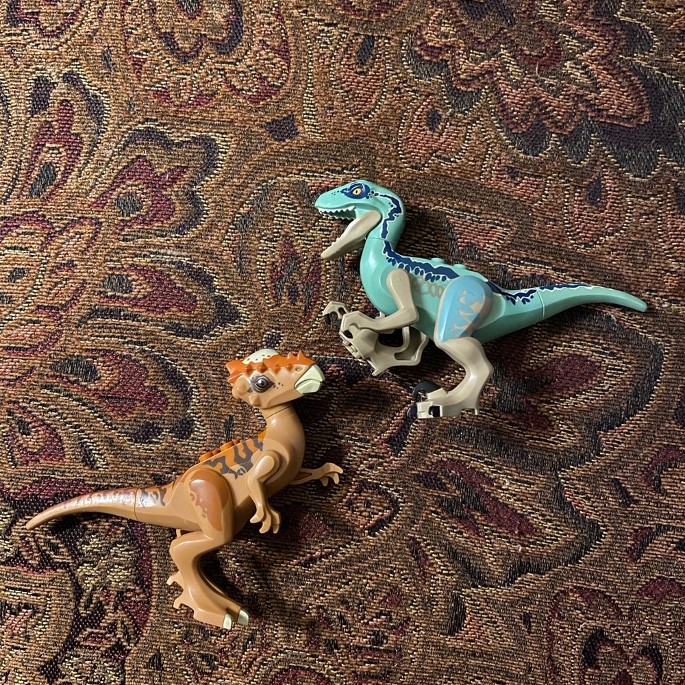 Brown Orange Blue Green Lego Figures Jurassic World Dinos Lego Dinosaurs Toy